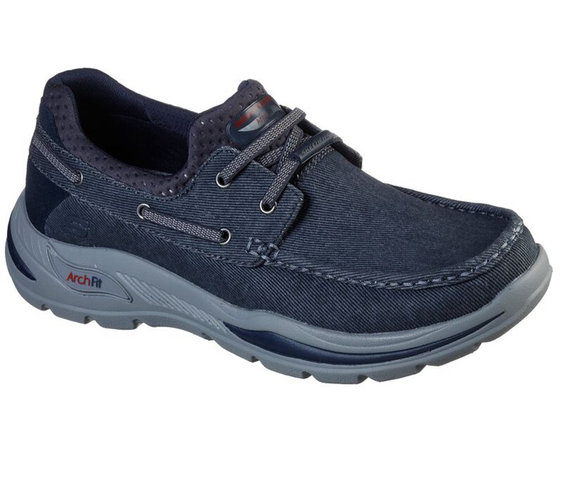 Skechers Arch Fit Motley - Oven - Mens Slip On Shoes Navy [AU-ST7678]